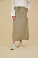 Nylon cargo midi skirt with el Wit