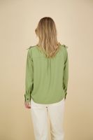 Feminine cargo blouse w. epaul Groen