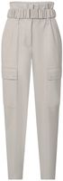 FAUX LEATHER CARGO TROUSERS Beige