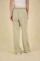 Woven wide leg trousers with p Groen