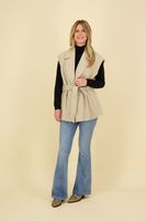 Wool mix sleeveless  jacket wi Bruin