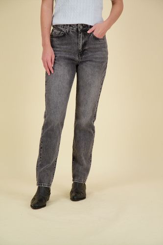 Yaya High waist loose straight fit Grijs