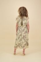 High neck dress with print Groen