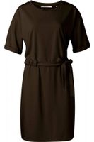 Jersey dress with cord detail Bruin