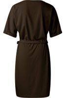 Jersey dress with cord detail Bruin