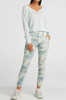 Printed stretch trousers Blauw