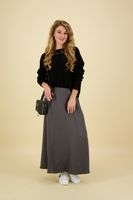 Flowy aline midi skirt Grijs