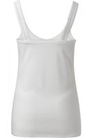 Cotton singlet with straps Wit