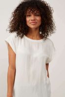 T-shirt with rounded hems Wit