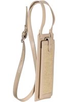 Leather Straw iPhone Bag Bruin