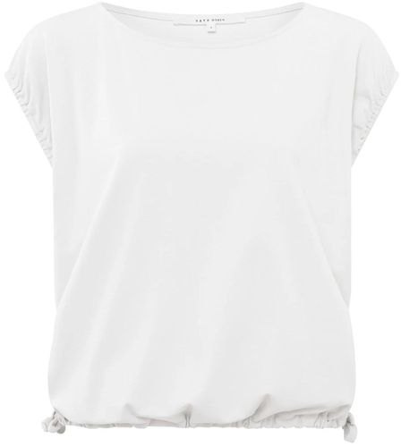 Yaya Sleeveless top with drawcord Wit