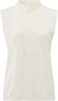 Sleeveless high neckline sweat Wit