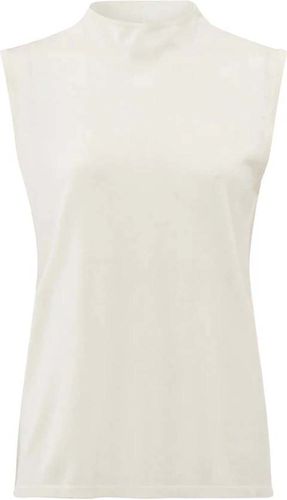 Yaya Sleeveless high neckline sweat Wit