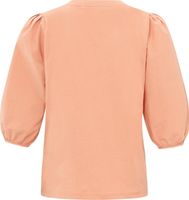 Jersey top with woven sleeves Oranje