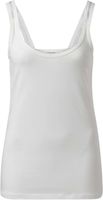 Cotton singlet with straps Wit