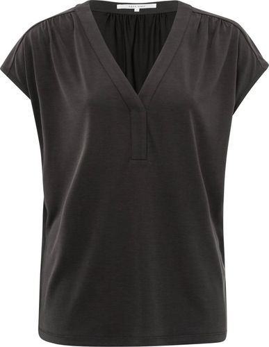 Yaya Top Jersey with v-neck Zwart