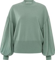 Wide long sleeve sweater Groen