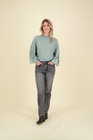 Wide long sleeve sweater Groen