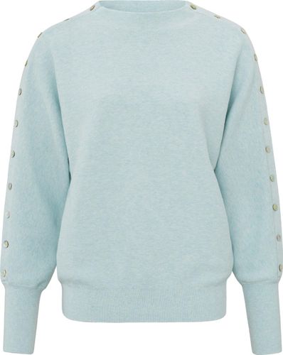 Yaya Button detail sweater ls Blauw
