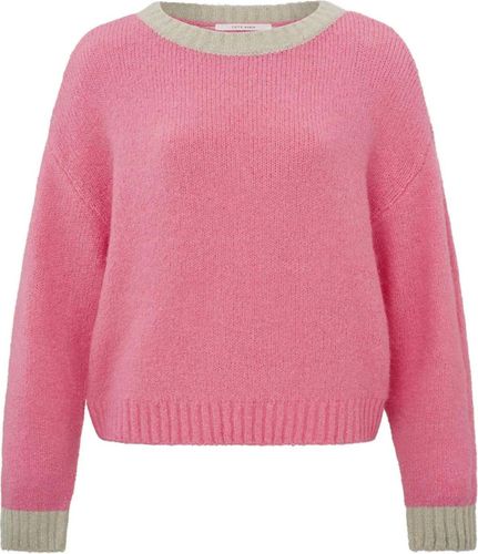 Yaya Contrast color sweater ls Roze