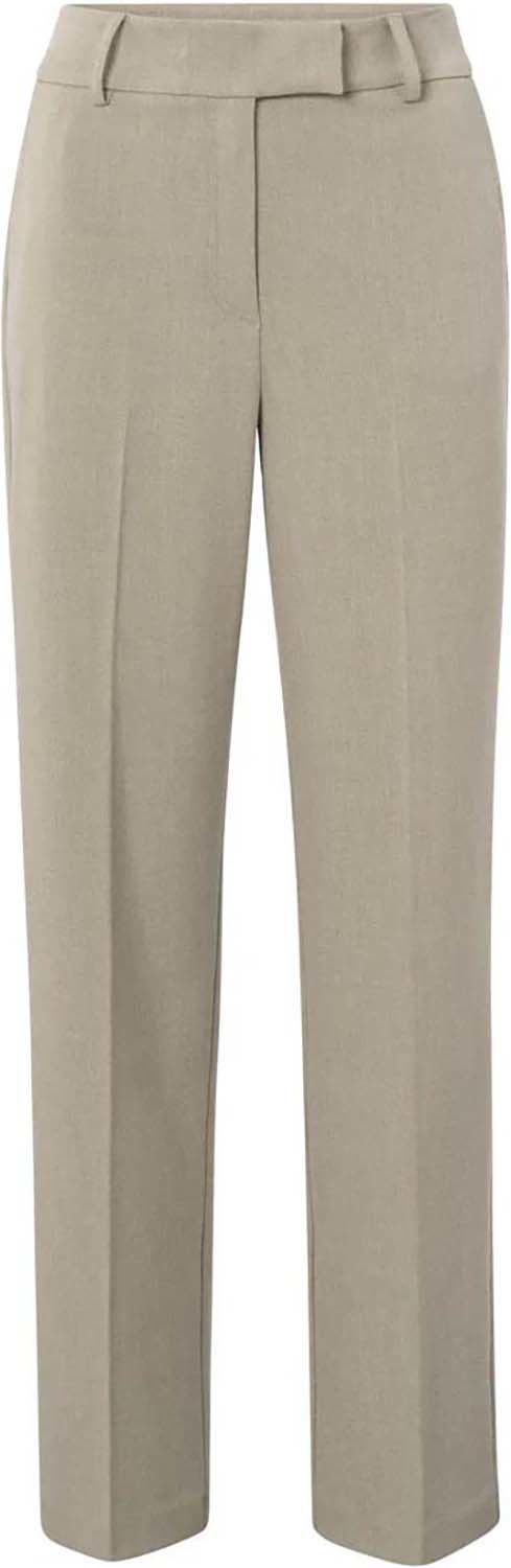 Yaya Woven straight fit pantalon Bruin