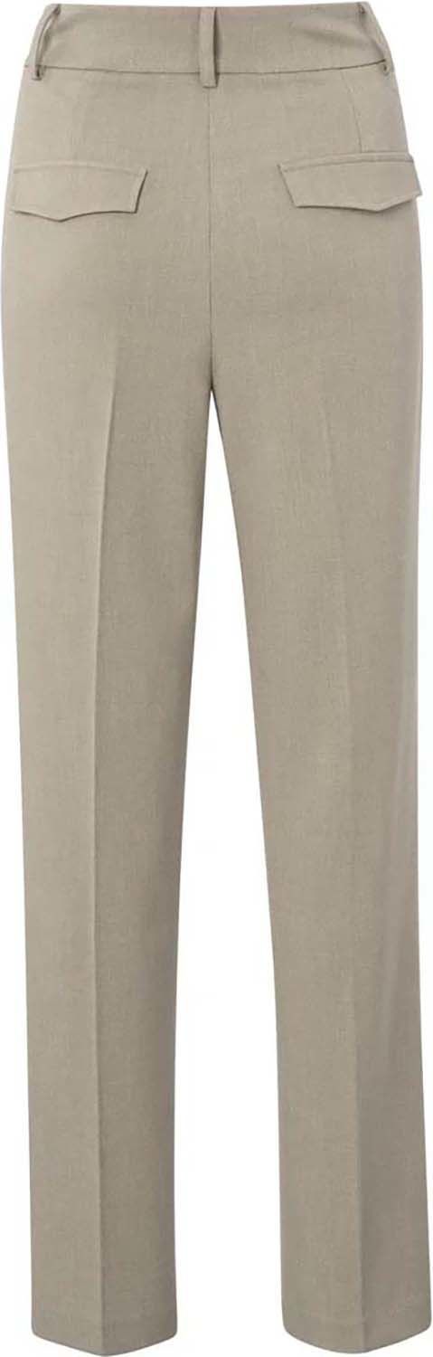 Yaya Woven straight fit pantalon Bruin