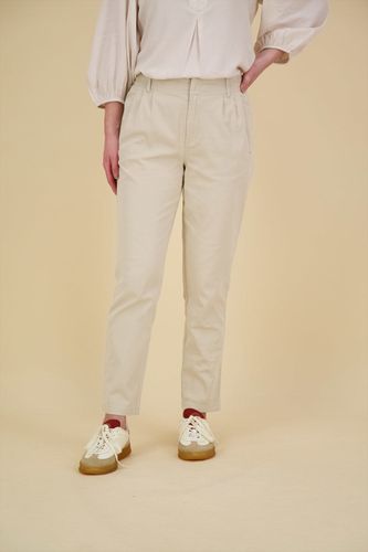 Yaya Woven loose fit trousers with Beige