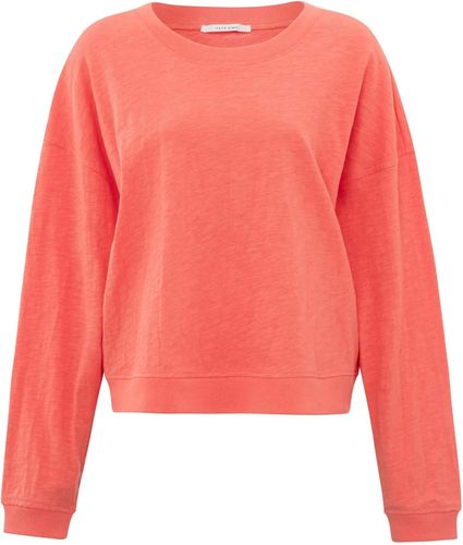 Yaya Sweatshirt with slub effect Oranje