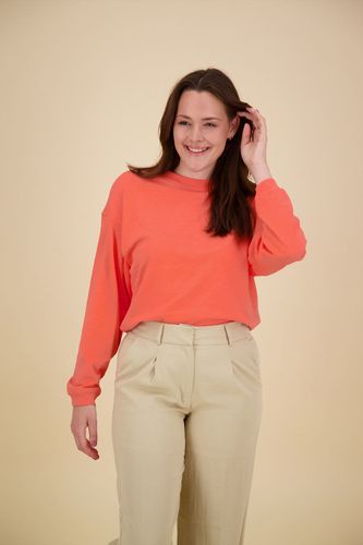 Yaya Sweatshirt with slub effect Oranje