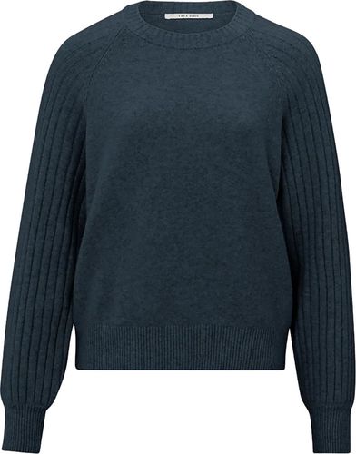 Yaya Sweater Rib Blauw