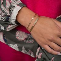 Armband met bloemen Roze