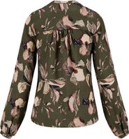 blouse met Iris bloemen print Groen