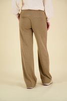 Broek visgraat structuur Beige