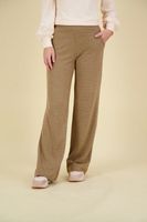 Broek visgraat structuur Beige