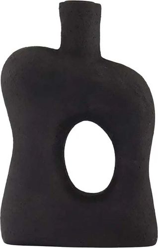 Zusss Polystone kandelaar ornament 22cm zwart Zwart