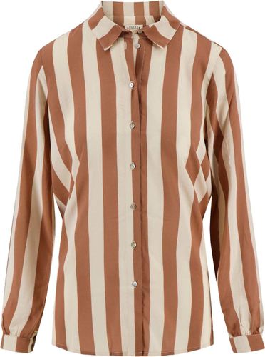 Zusss Oversized  blouse met streep, Rood