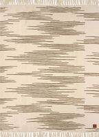 Plaid lijnenpatroon 130x170cm zand/leem/saliegroen Bruin