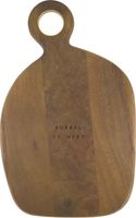 houten serveerplank borrel je mee 39,5x25cm donker Bruin