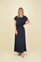 Satijnen twill top Blauw