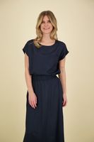 Satijnen twill top Blauw